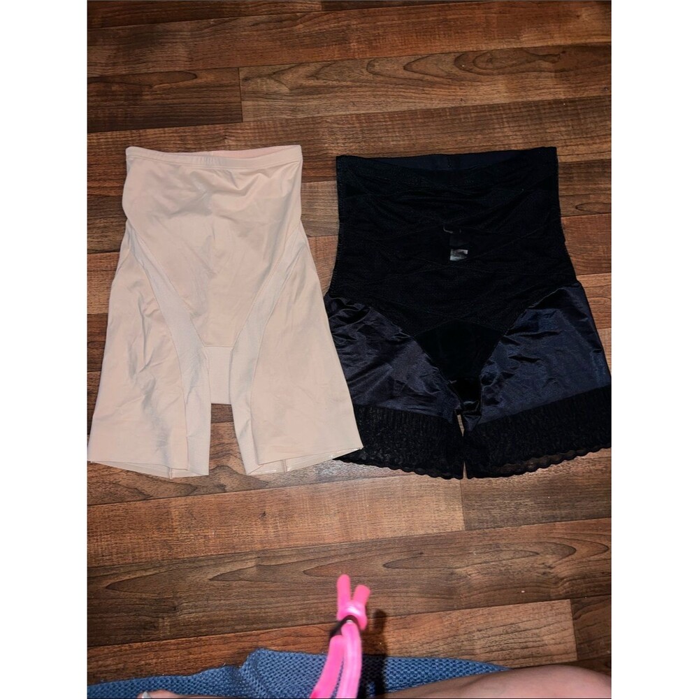 High-Waist Shaping Shorts Duo — Nude & Black large